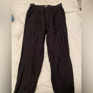 Linen Cropped Ankle Pants